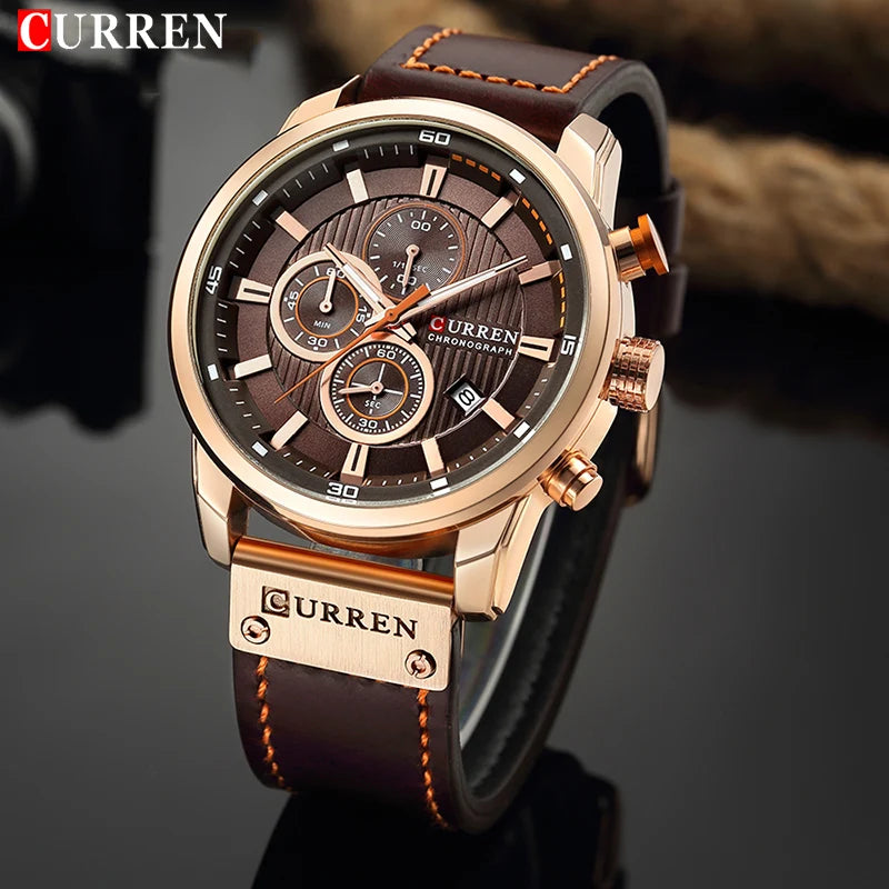 Relógio masculino Curren Summit, à prova d'água, elegante e esportivo, ideal para todas as ocasiões.
