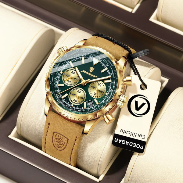 Relógio Masculino Poedagar Vanguard Gold Version