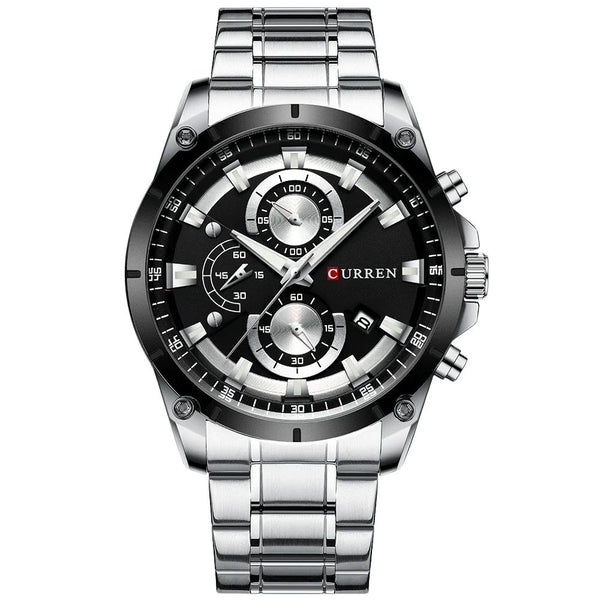 Relógio Masculino Premium Curren Florence Silver