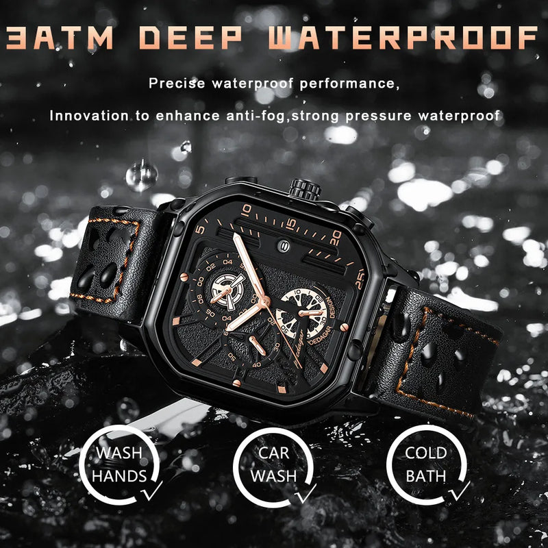 Relógio Masculino Square Series Luxury