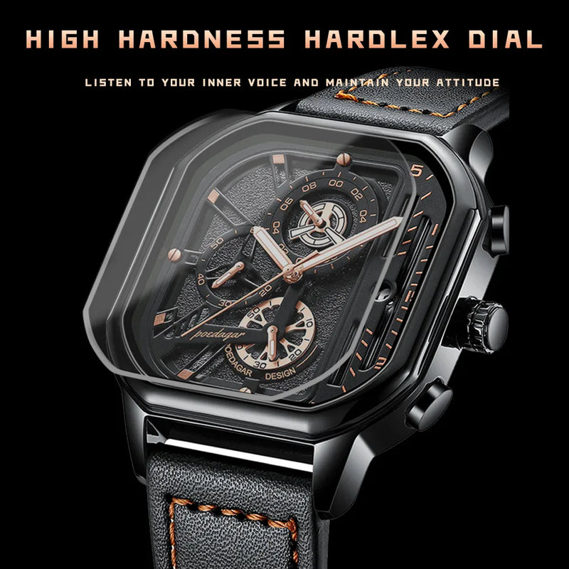 Relógio Masculino Square Series Luxury