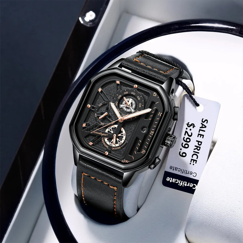 Relógio Masculino Square Series Luxury
