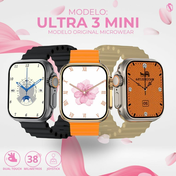 Smartwatch ULTRA 3 MINI Seire 10 38MM TELA AMOLED /CHAT GPT /ILHA DINÂMICA