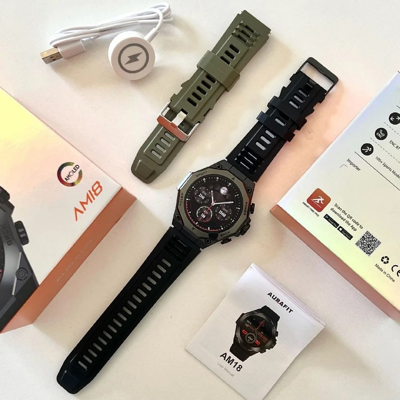 SMARTWATCH AURAFIT AM18 APROVA DE AGUA IP68 ORIGNAL