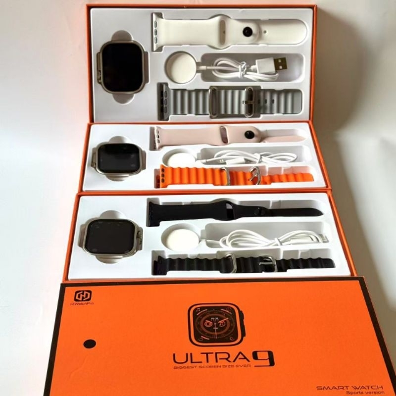（Promoção por Tempo Limitado）Smartwatch ULTRA9: Bateria longa+Bluetooth+Tela HD com 2 pulseiras estilo esportivo moderno