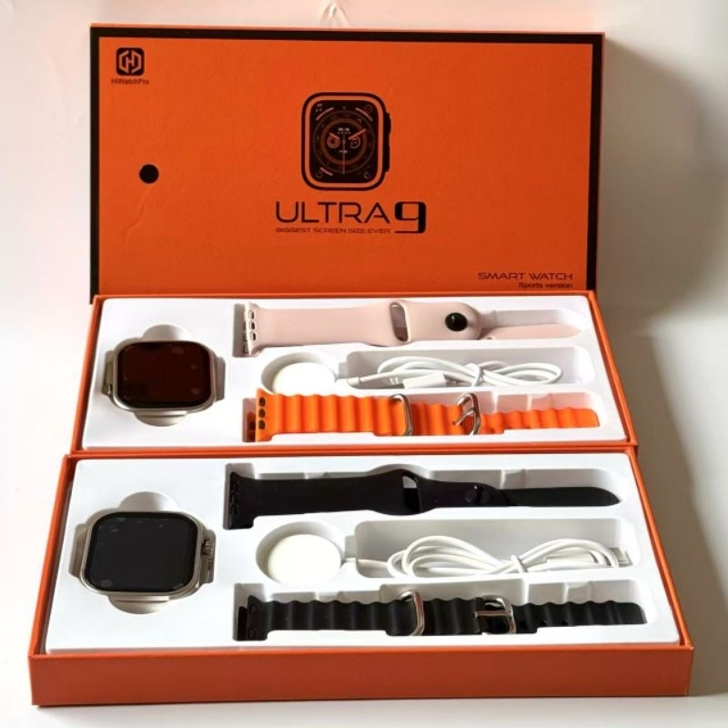 （Promoção por Tempo Limitado）Smartwatch ULTRA9: Bateria longa+Bluetooth+Tela HD com 2 pulseiras estilo esportivo moderno