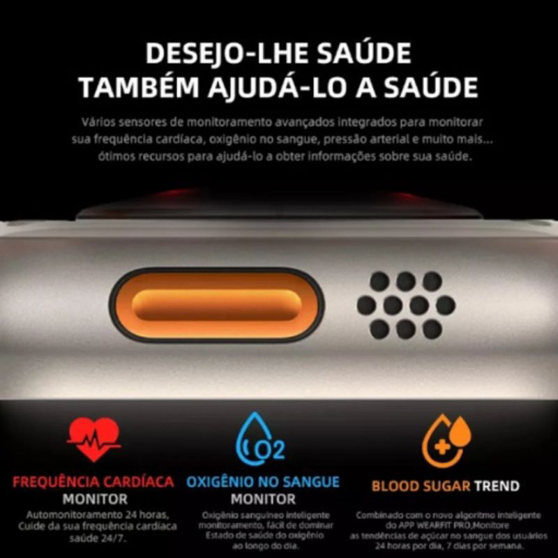 Smartwatch Relógio Inteligente Ultra 9 2025New Série De 9 Dígitos 2.2 Polegadas HD 49mm BT Chamada De Voz
